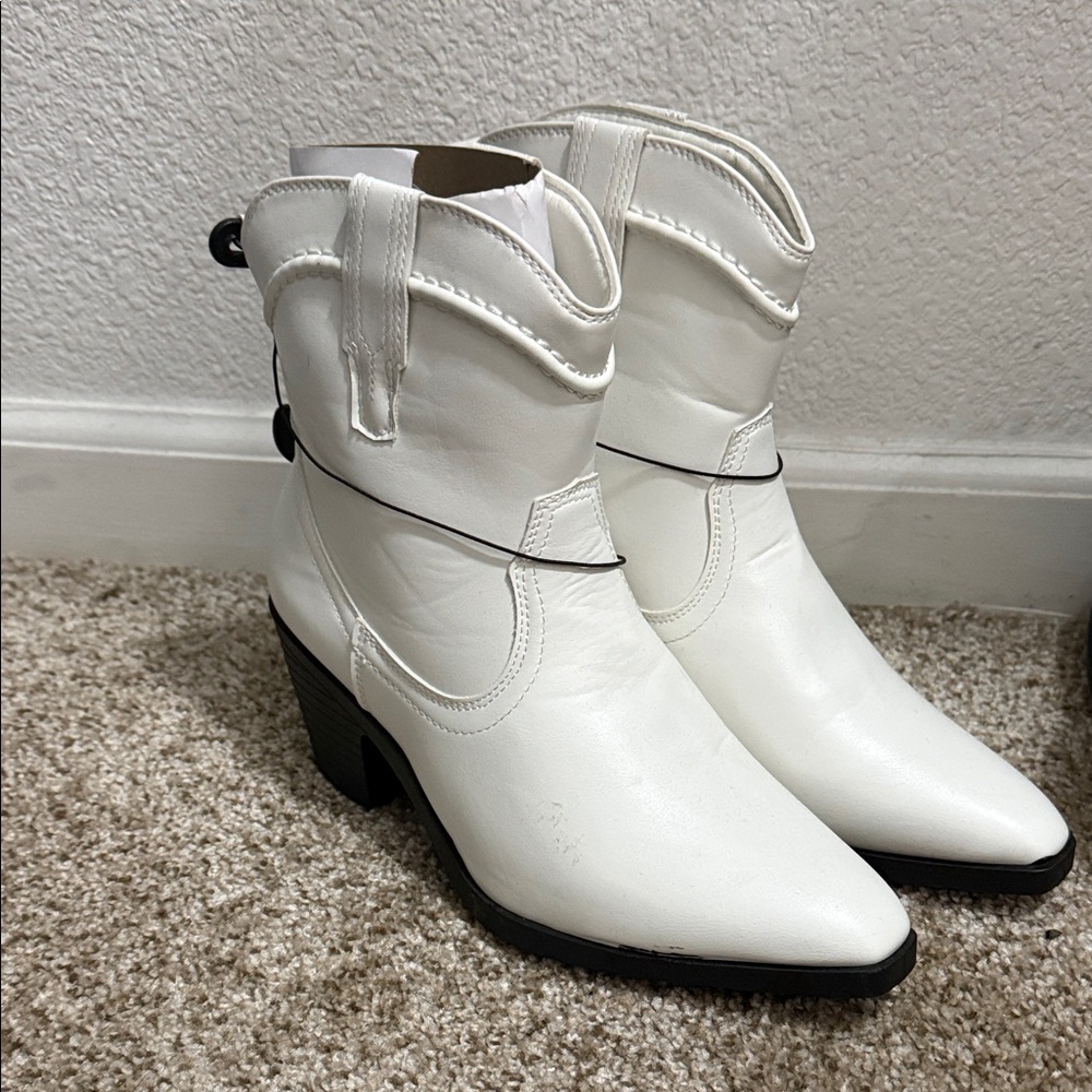 Women's White Ankle Boots